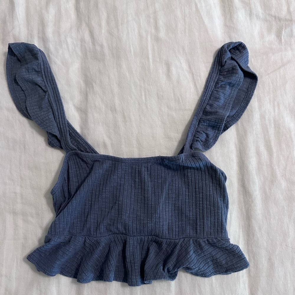 Blue Crop Top